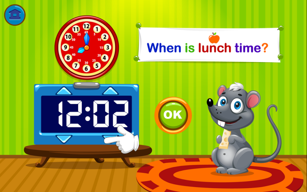 تطبيق Kids Telling Time لتعليم قراءة الوقت للأطفال