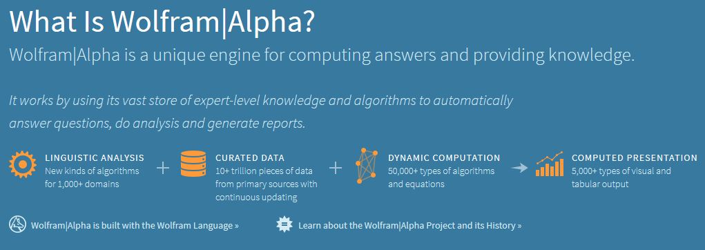 محرك بحث WolframAlpha يقدم حلول ذكية لمستخدمي الإنترنت